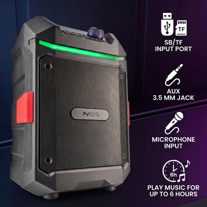 NGS Wild Bash Compact Altavoz Bluetooth 240W Negro NGS Wild Bash Compact Altavoz Bluetooth 240W Negro